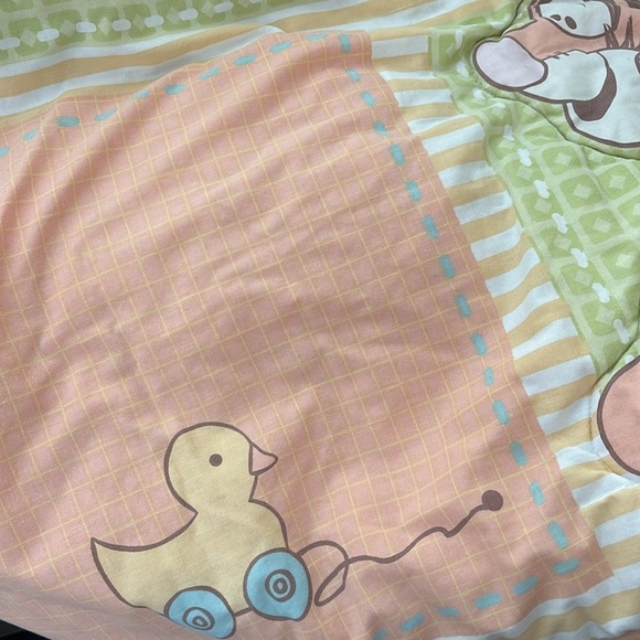 VTG Disney Baby Comforter Winnie The Pooh, Eeyore,Tigger, Piglet 41"X31" Pastel - Picture 6 of 7
